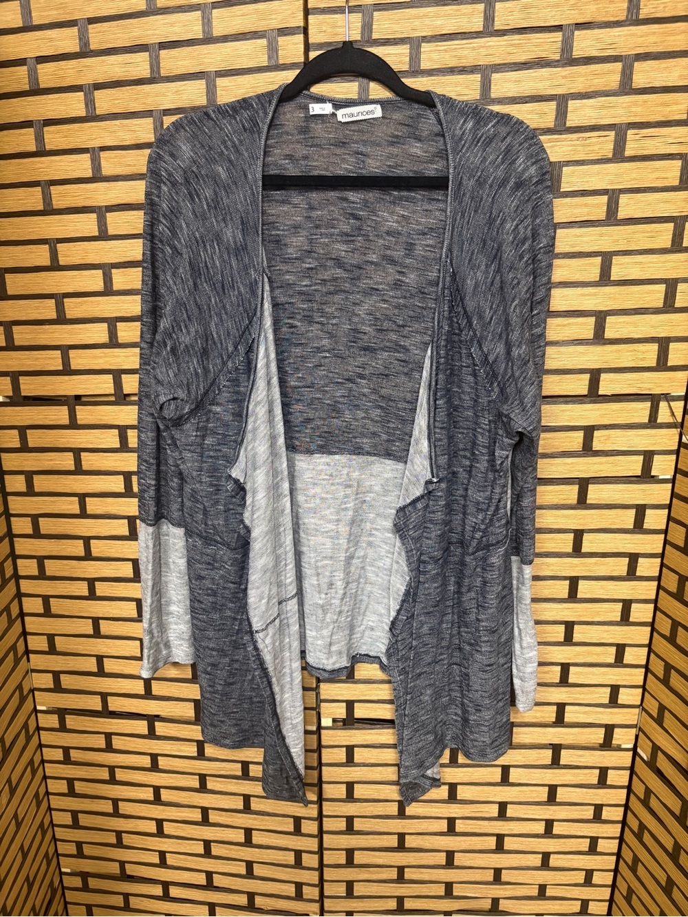 Maurices navy and gray cardigan size 3X